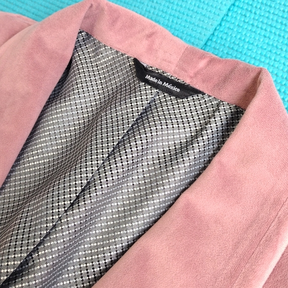 Allure Men Dusty Rose Pink Velvet Slim Fit Jacket Size 40S/0 - Picture 14 of 16